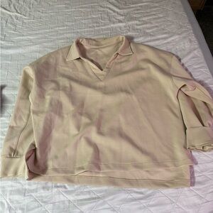 Cream Collared Pullover Sweater